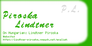 piroska lindtner business card